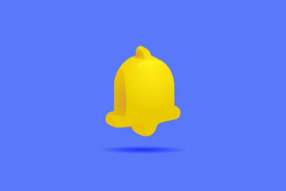3D Bell Design Vector Isolated: A Versatile Asset for Print, Decoration, and Creative Projects