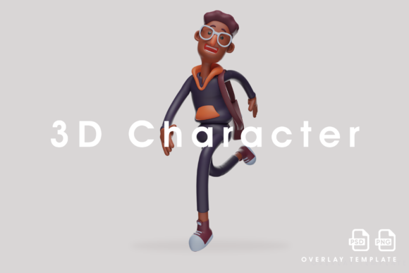 3D Student Design with Cute Expression: Elevating Digital Creativity