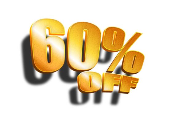 3D Text Design of 60 Off: Creative and Practical Uses