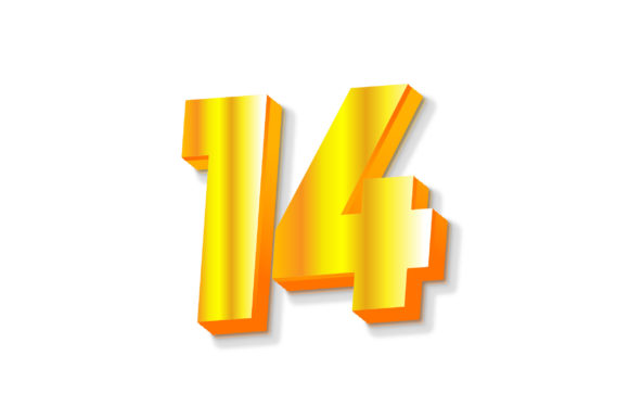 3D Text Design of Letter 14 – Creative and Professional Uses