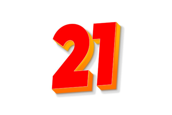 3D Text Design of Letter 21: A Powerful Tool for Creative Professionals and Designers