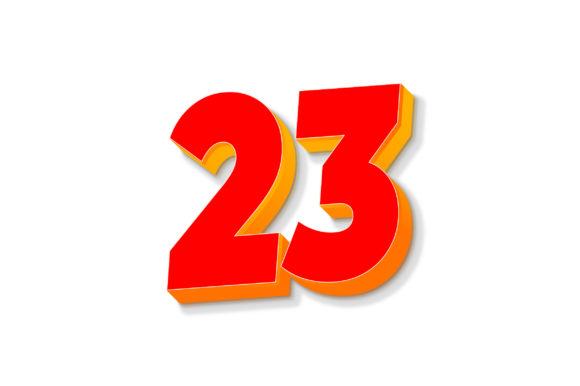3D Text Design of Letter 23: A Modern Approach to Typography and Branding