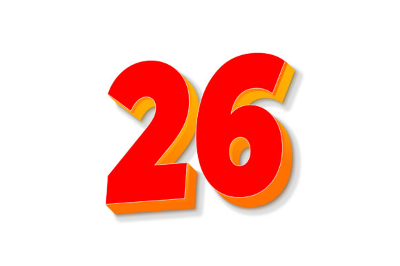 3D Text Design of Letter 26 – A Creative Asset for Modern Visual Projects
