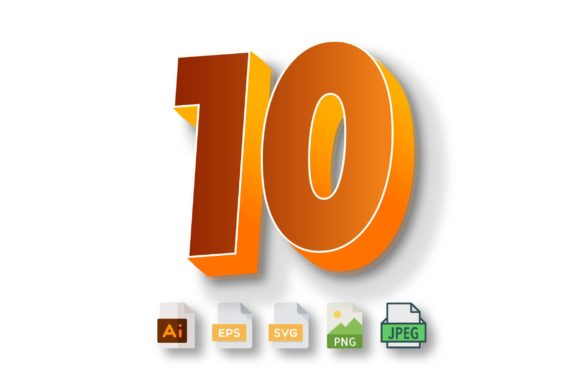 3D Text Design of Letter Ten: A Versatile Tool for Creative and Professional Use