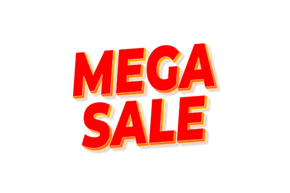 3D Text Design of Mega Sale: Strategic Use for Maximum Impact