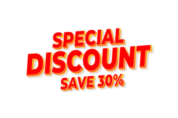 3D Text Design of Special Discount Save – A Practical Guide for Designers