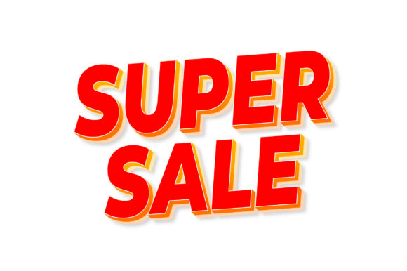 3D Text Design of Super Sale – A Strategic Tool for Visual Impact and Business Success