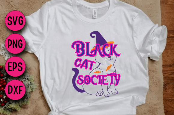 Black Cat Society: A Unique 3D SVG Design for Creative Gift-Making