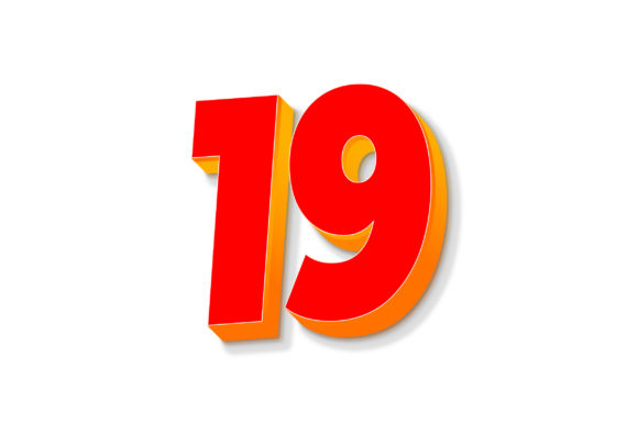 Unlocking Creativity with 3D Text Design of Letter 19